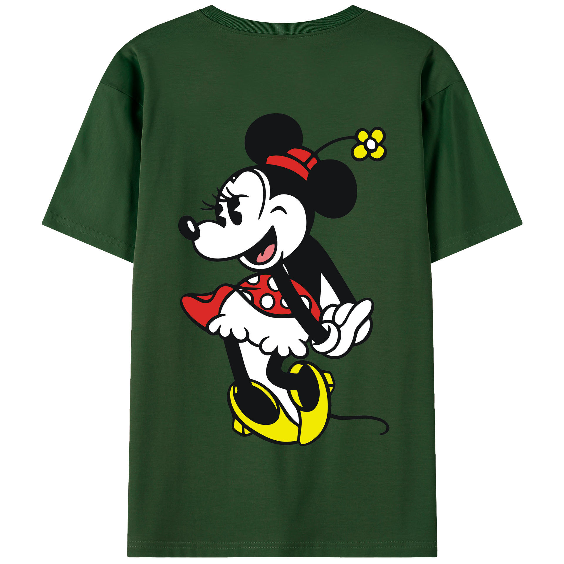 （画像用） ミッキーマウス Mickey Mouse 綿100％半袖Tシャツ（背面プリント）